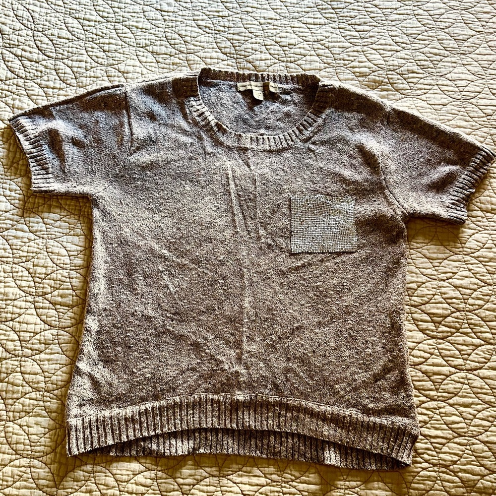 Vintage America Gray Knit Top Sz S